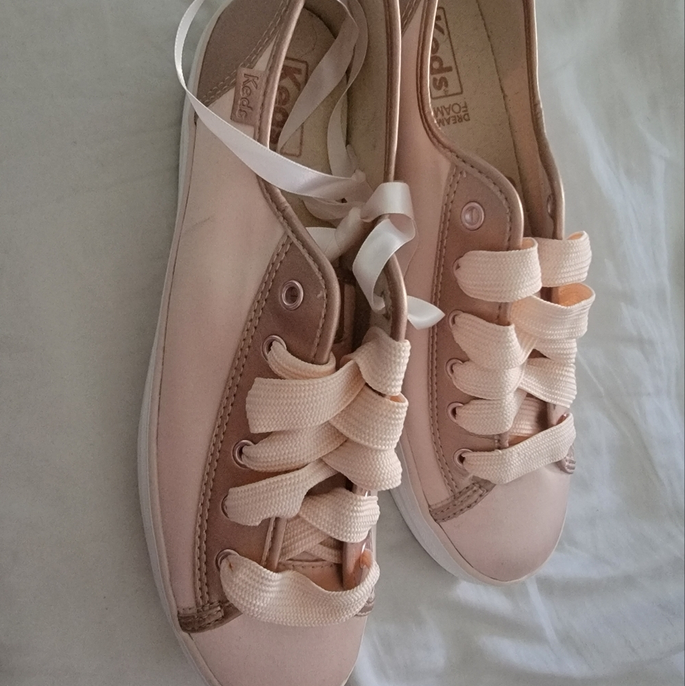 Keds Pink Satin Tennis Shoes